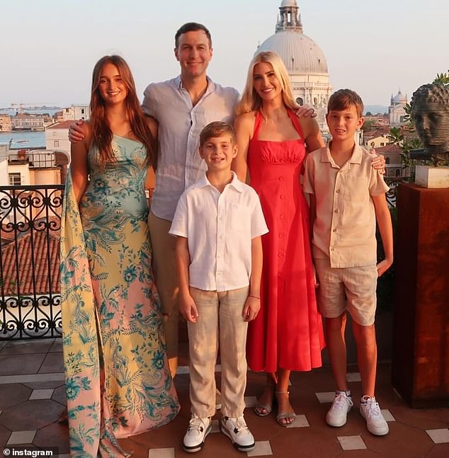 'Da Venezia, con amore,' Ivanka captioned a series of snaps from the trip, which translates to 'From Venice, with love'