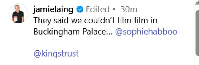 Earlier this week, Jamie and Sophie recreated Harry and Meghan's by now infamous 'Baby Mama' dance in the heart of the royal residence