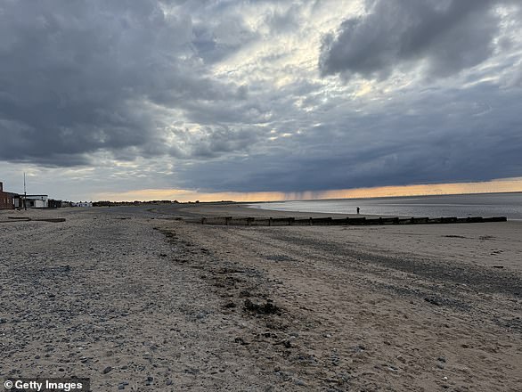 The sun sets over Fleetwood beach in Lancashire; the town is set for a £16million makeover