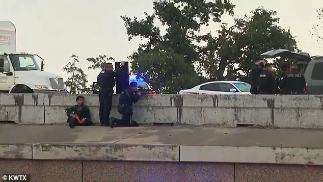 It is understood a trained mental health officer is among first responders on the scene attempting negotiations