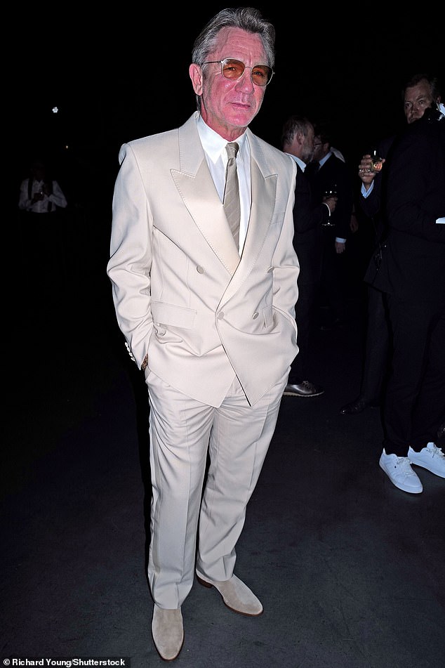 Former James Bond Daniel Craig appeared to have caught the sun at his most recent public appearance