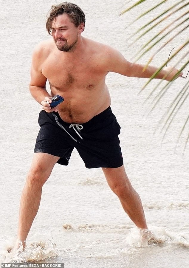 In recent years, fans were aflutter over the fact he had acquired a fuller figure than the one he had at the height of his Titanic stardom; pictured in St Bart's on New Year's Eve 2019