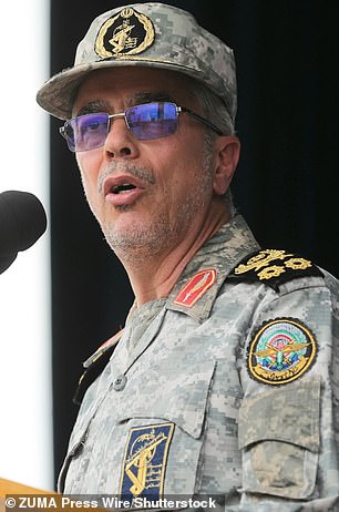 Pictured: Mohammad Bagheri, commander in chief of Iran's military