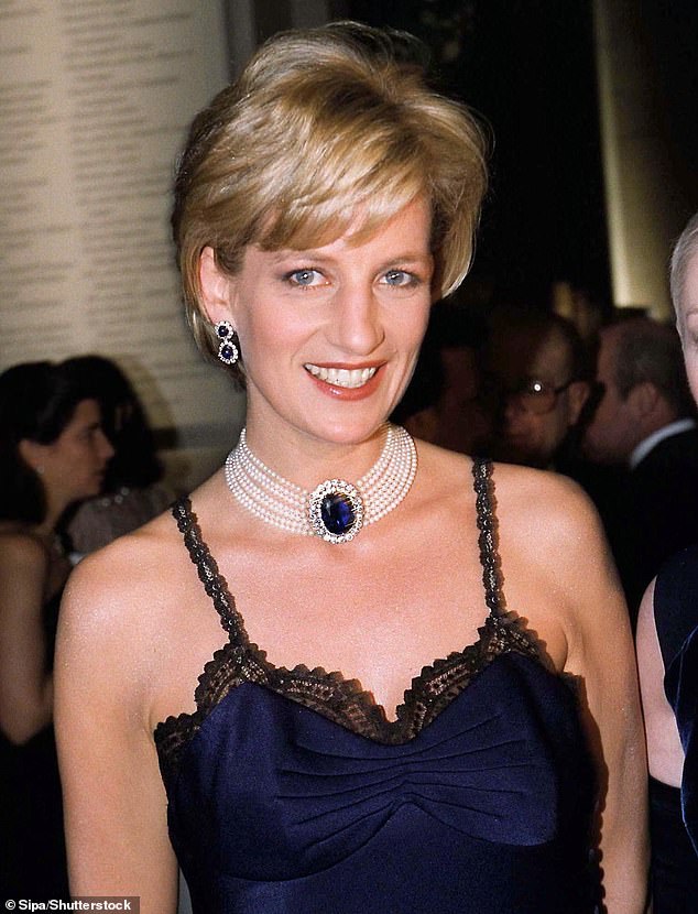 Diana attends a party at the Metropolitan Museum of Art in New York in 1996. The princess told a friend Trump gave her ' the creeps'