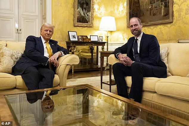 The Prince of Wales meets Trump at the UK Ambassador's residence in Paris, France