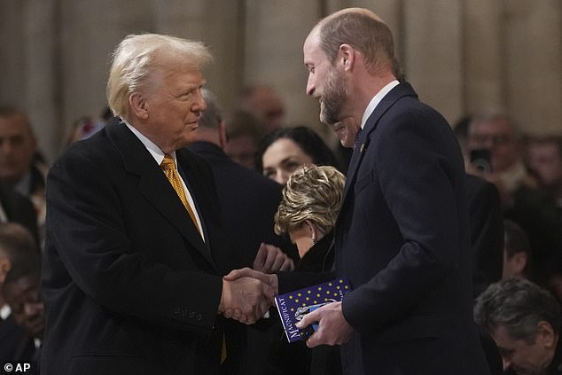 Trump meets Prince William at the reopening of Notre Dame cathedral in 2024