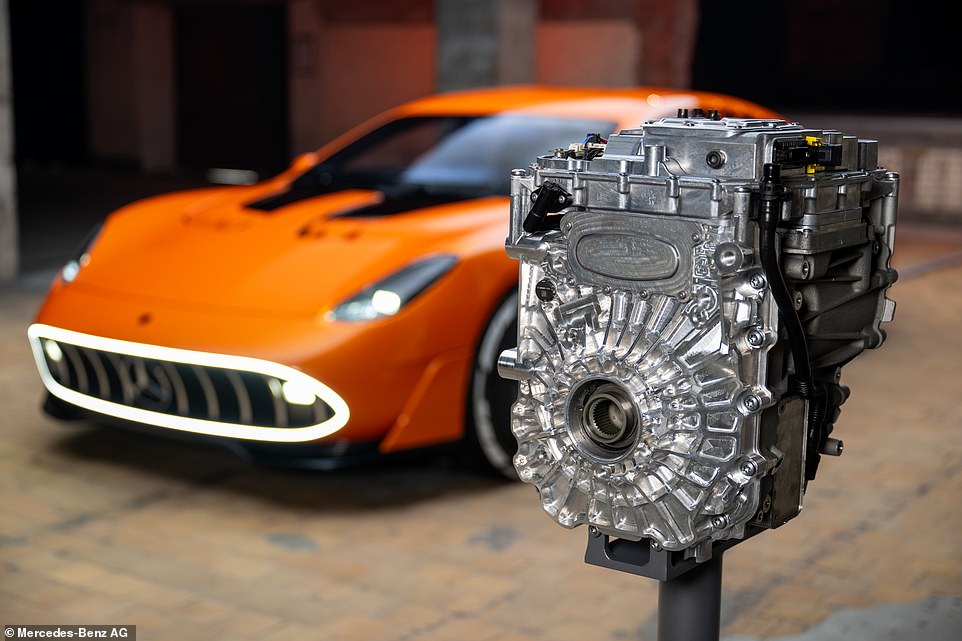 Markus Schäfer, chief technology officer at Mercedes-AMG, said the 'pioneering drivetrain technology' will set the 'future of performance' and pushes EV boundaries 'even further and ventures into new ground'