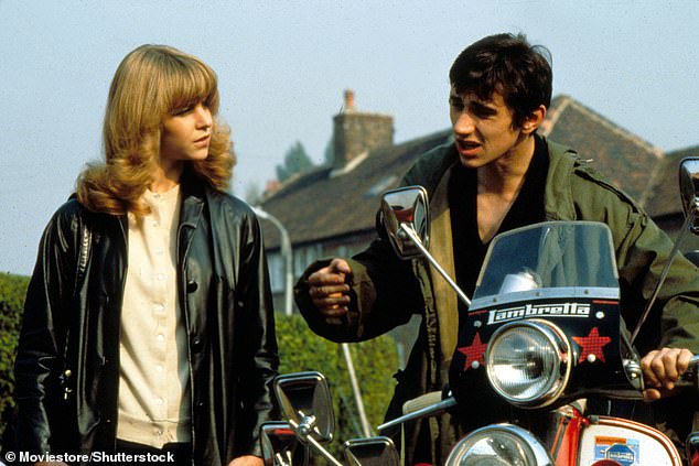 Quadrophenia, which was set amid the real-life drama of mods and rockers fighting on Brighton beach in 1964, also starred the likes of Sting and Ray Winstone (Leslie and Phil pictured in the film)