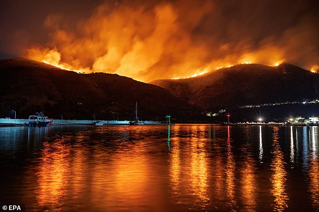 GREECE: Firefighters have been battling a wildfire that burned residences and holiday houses near the coastal town of Palaia Fokaia near Athens