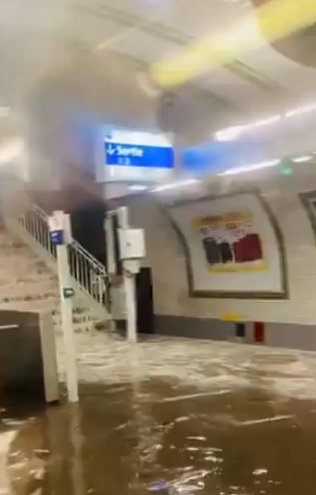 FRANCE: Violent storms in France saw Paris' metro system flood