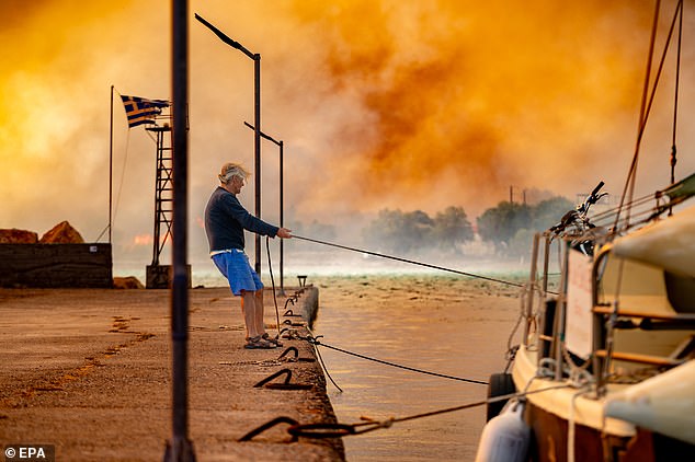 GREECE: Fires have burned throughout the week in Greece