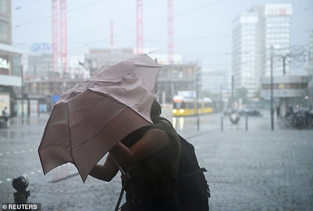 GERMANY: Severe summer storms left one person seriously injured after violent hail and powerful gusts of wind tore through the country