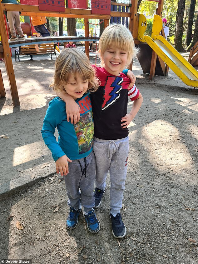 Debbie says she feels much more comfortable taking her children to parks in Romania than she would in the UK