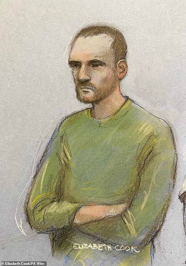 The defence argued Monzo - seen here in a court sketch - had a pre-existing condition which made him vulnerable to psychotic episodes prompted by his use of cannabis