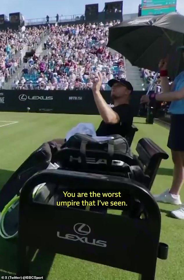 Davidovich Fokina labelled the umpire the worst that he has ever seen during the exchange