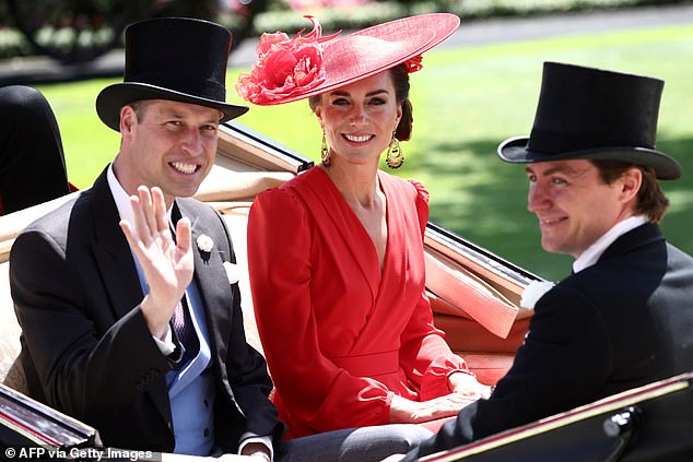 Kate last attended Ascot in 2023 (pictured), and was expected to join her husband Prince William this year