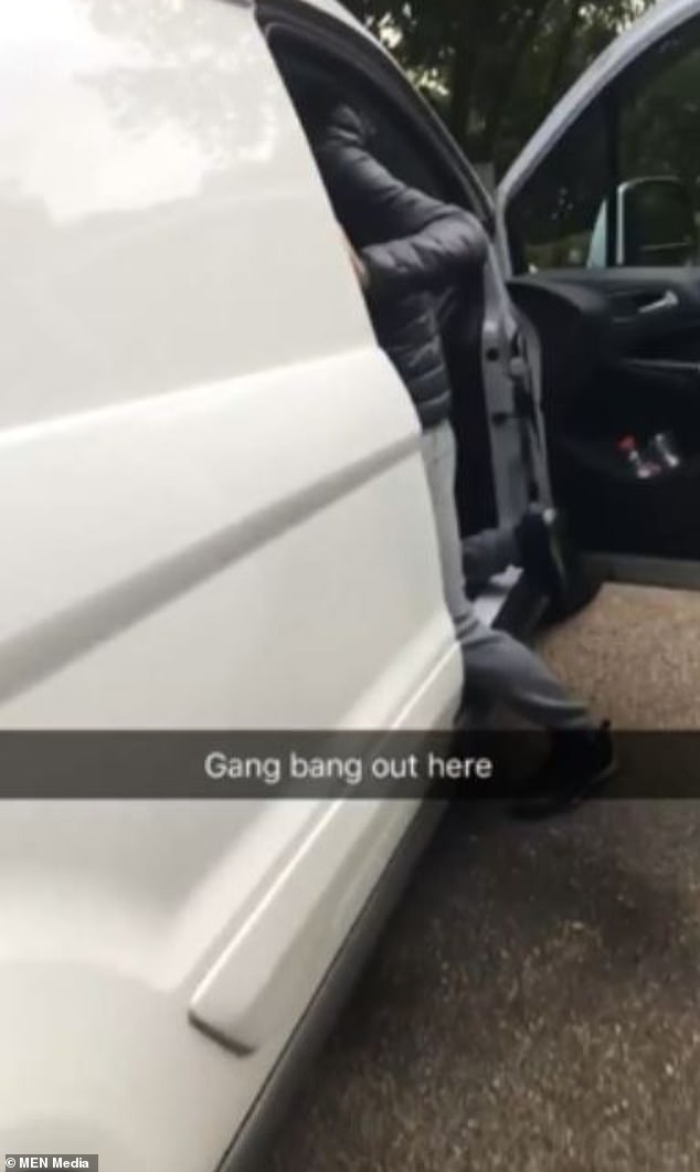 Hesketh livestreamed the abuse on Snapchat, captioning it 'Gang bang out here'