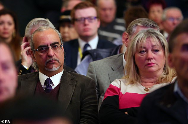 Their departure came because Andrew stood as the UKIP candidate for Hastings and Rye in the 2015 general election. Pictured: Andrew and Carolyne at the UKIP Spring Conference in February 2015
