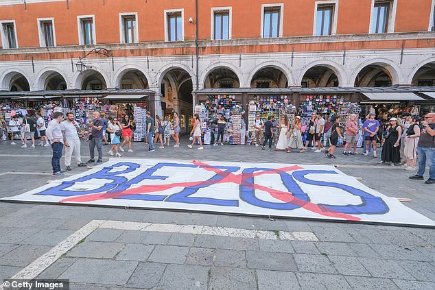 Tensions have been brewing over recent days as locals and protest groups object to the $20 million Venice nuptials