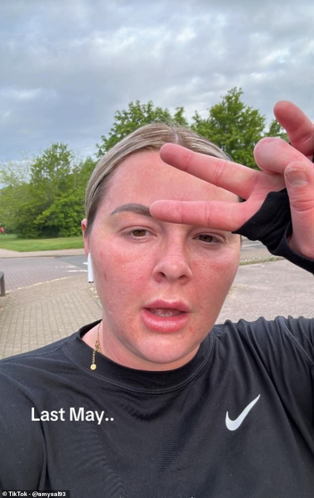 She was inspired to make the change after leaving a 'toxic relationship' in March 2024 (pictured before)