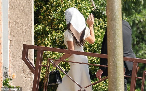 VENICE, ITALY - JUNE 27: Lauren Sanchez sightings at the island of San Giorgio Maggiore during the Jeff Bezos and Lauren Sanchez Wedding on June 27, 2025 in Venice, Italy. (Photo by Ernesto Ruscio/GC Images)