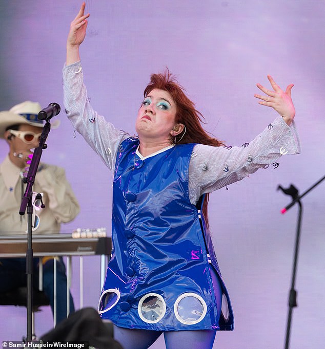 CMAT put on a very animated display as she performed on the Pyramid Stage