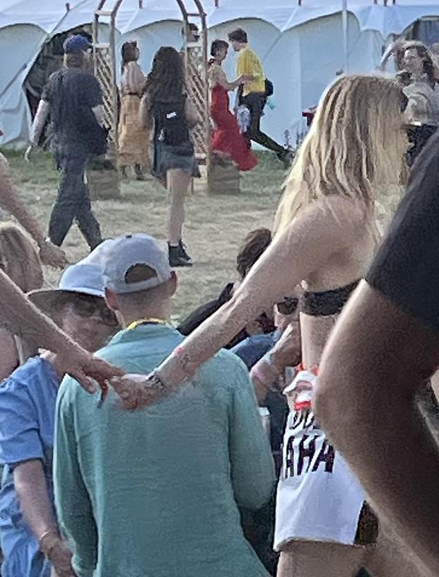 British actress Sophie beamed as she strolled through the VIP area