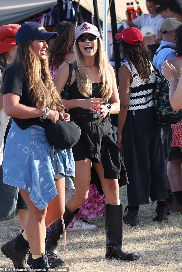 Barbie star Margot Robbie was among those spotted on Friday, as she sported a beaming smile while drinking with pals