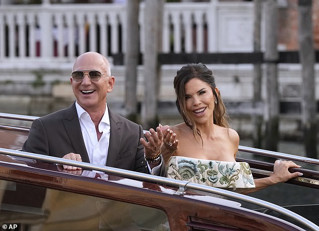 The couple is in Venice to celebrate Jeff Bezos and Lauren Sanchez's wedding