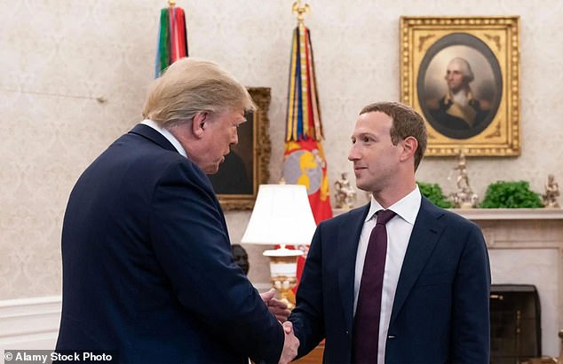 President Trump and Mark Zuckerberg seen meeting inside the Oval Office in September of 2019