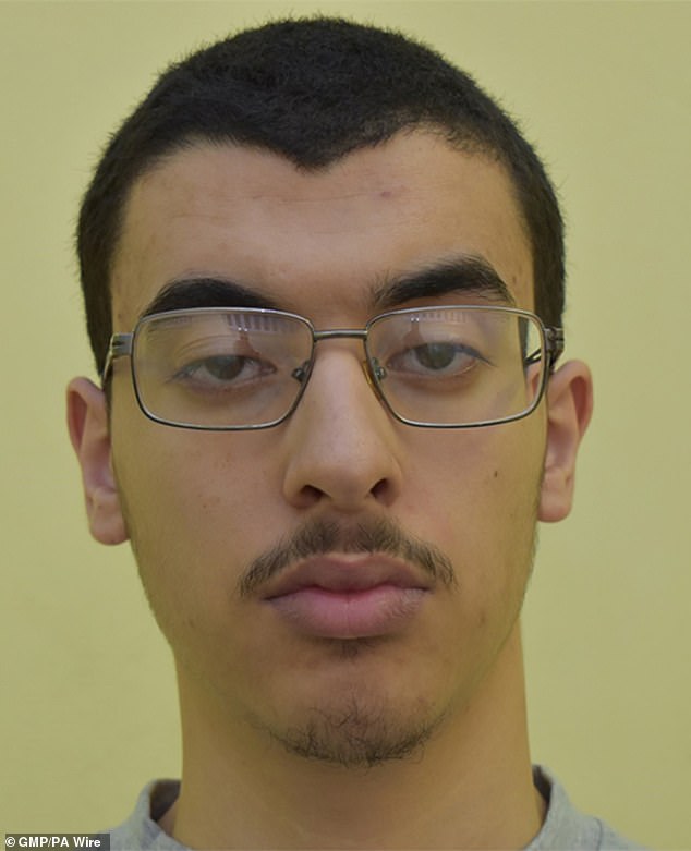 Manchester Arena bomb plotter Hashem Abedi (pictured) left three prison officers 'millimetres' from death after attacking them with makeshift weapons and hot cooking oil at HMP Frankland in County Durham in April