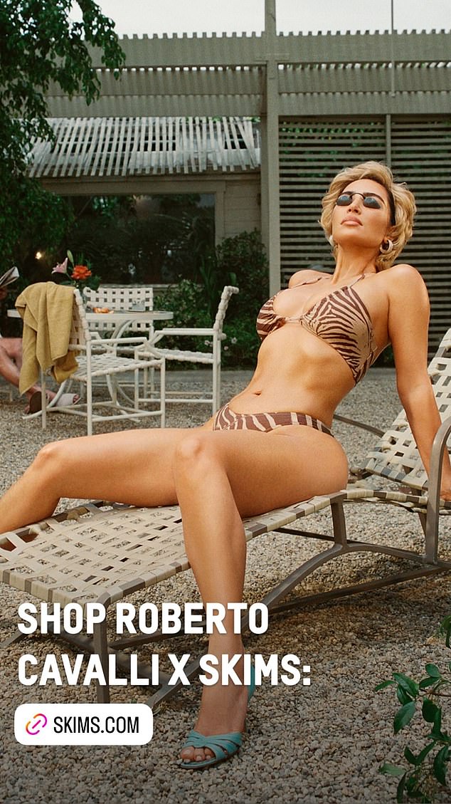 She was spotted snapping selfies nonstop throughout the day¿and in between her self-staged photo shoots, she slipped in a sizzling SKIMS promo, flaunting an animal print bikini on social media