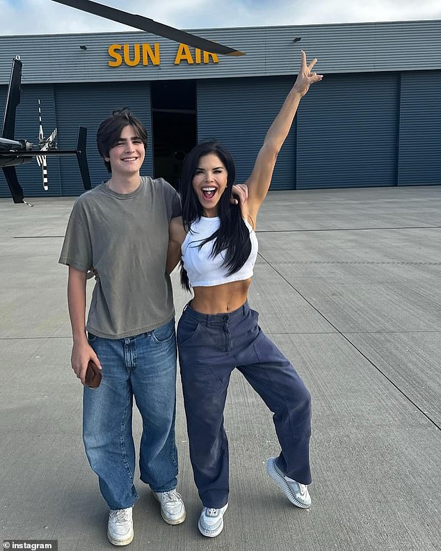 Lauren Sanchez and her son Evan Whitesell