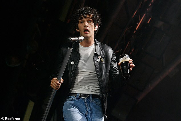 Frontman Matty, 36, is famous for his provocative stage presence - and his Glastonbury set was no different