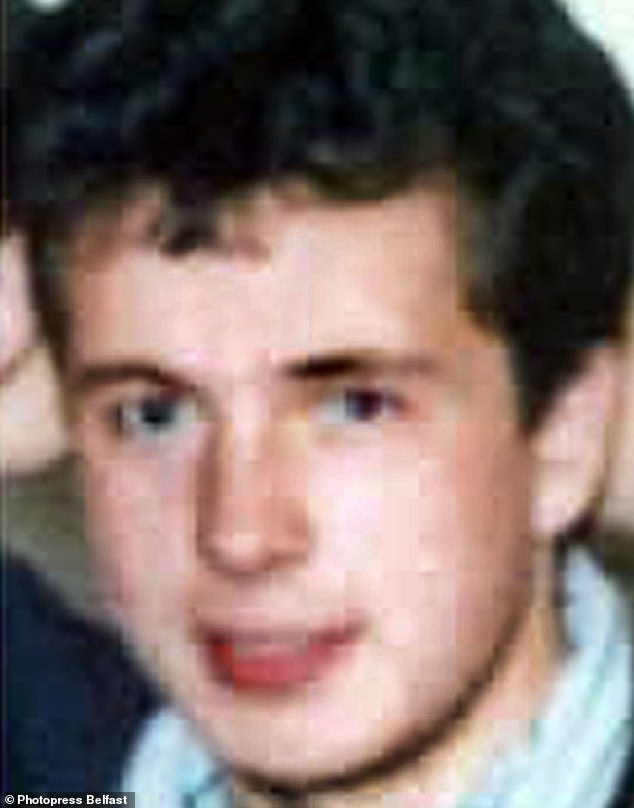 Kevin Barry O'Donnell, pictured, was also killed. The IRA, Sinn Fein and the families of the dead now want this treated as a crime against humanity