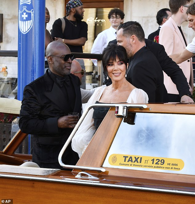 Gamble and Kris headed to the wedding venue together