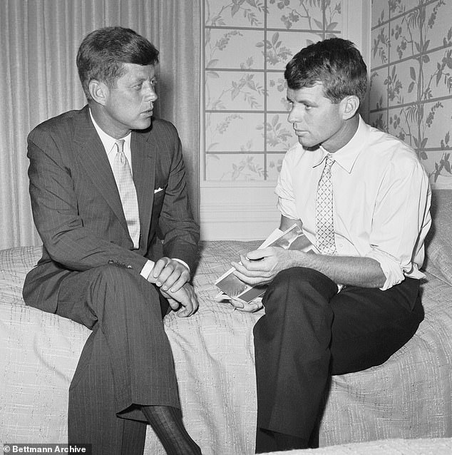 Marilyn also turned her attentions to the President's brother, Robert Kennedy (right)
