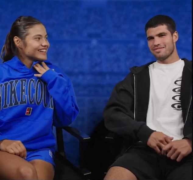 Does the spark between the duo, both 22 (just look at them laughing on camera together as their sporting partnership is unveiled) signal the start of a genuine romance?