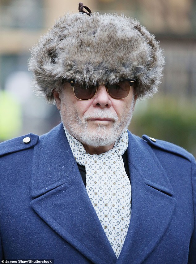 Disgraced paedophile glam rock star Gary Glitter pictured outside Southwark Crown Court in London in 2015