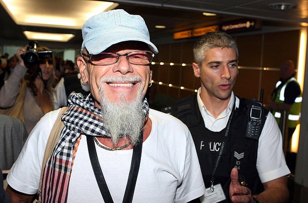 Paedophile pop star Gary Glitter arrives at Heathrow Airport from Vietnam in 2008