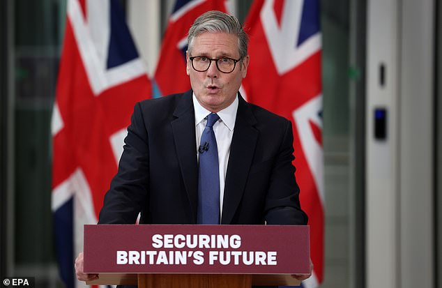 If neither Kemi Badenoch nor Nigel Farage can beat Labour on their own, it is their patriotic duty to do so together (file image)