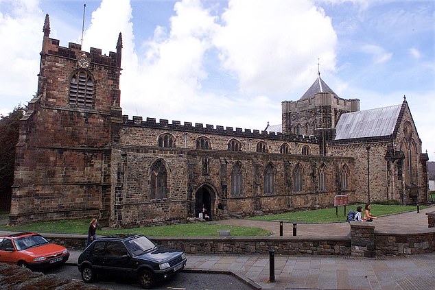 Mr John's retirement follows a safeguarding review at Bangor Cathedral (pictured) which found complaints about 'a culture in which sexual boundaries seemed blurred'