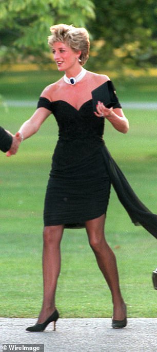 The dress, which broke royal protocol, featured a sweetheart neckline, ruched bodice and asymmetric skirt with a sash falling to one side