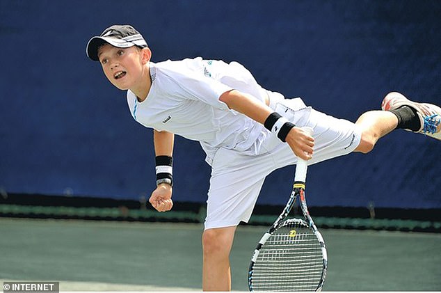 A 13-year-old Draper was already showing the competitive spirit which would serve him well