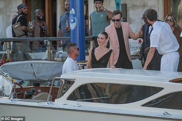 Vittoria garnered plenty of attention as she gracefully made her way onto the boat