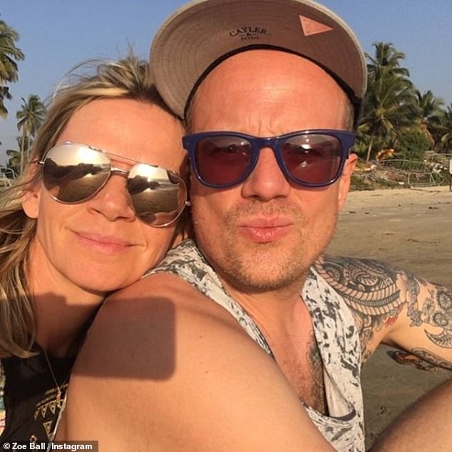 Following the breakdown of her marriage to Fatboy Slim, Zoe found love again with her partner Billy Yates, who took his own life in May 2017 (Zoe and Billy pictured together)