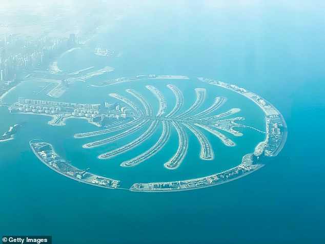 The Palm Jumeirah (pictured) is an archipelago of artificial islands on the Persian Gulf in Jumeirah, Dubai