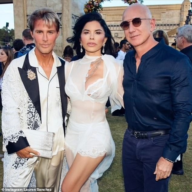 Lauren pictured sporting yet another daring ensemble at a Dolce & Gabbana fashion show in Sardinia