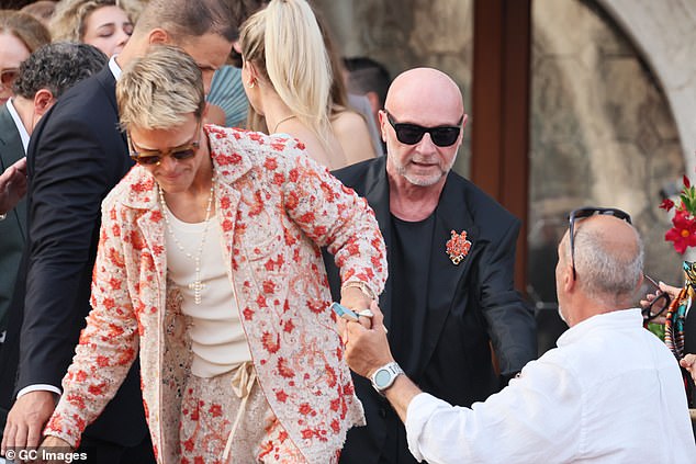 Speaking to Vogue in 2017, Domenico (pictured today, in a black suit, at Jeff Bezos and Lauren Sanchez's wedding) stressed that another key part of their appeal in both the haute and mainstream has been authenticity