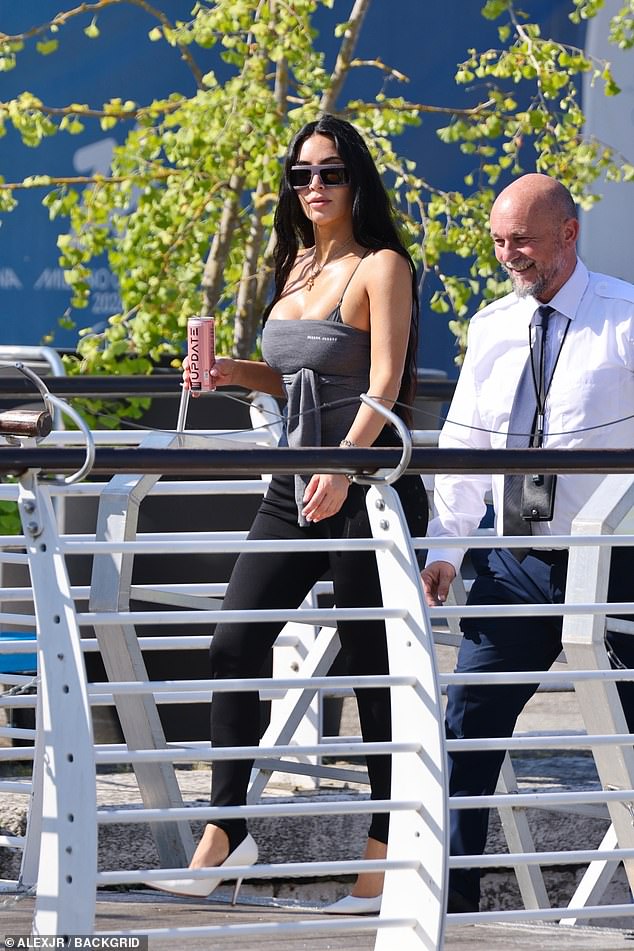 SKIMS owner Kim wore the same brown glasses she's sported throughout her few nights in Italy